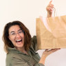 Alice Zaslavsky with her doggy bag.