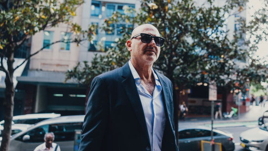 Restaurant owner Al Yazbek arrives at Downing Centre Local Court on Thursday.