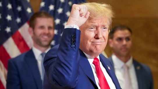 Trump at a campaign rally.