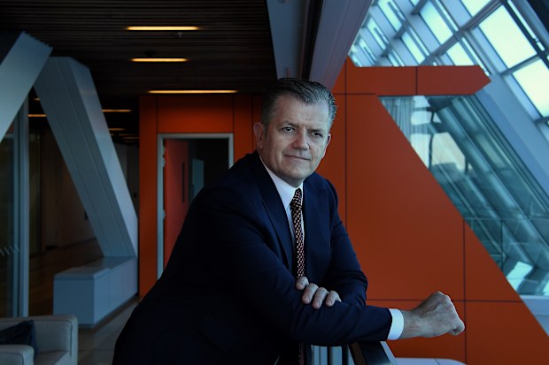 Greg Ward, head of banking and financial services group at Macquarie, in their Sydney office. Sydney, NSW. 27th August, 2020. Photo: Kate Geraghty