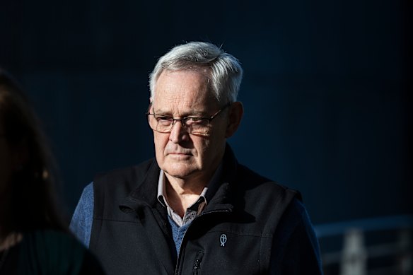 Ian Wilkinson arrives at court.