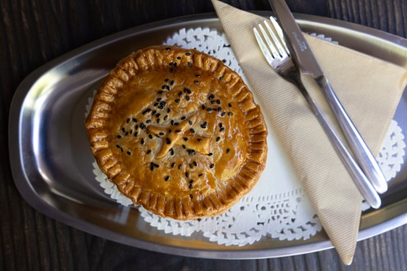 Chicken and leek pie.