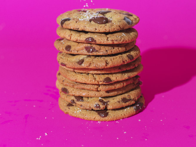 Danielle Alvarez’s salted tahini and chocolate chip cookies.