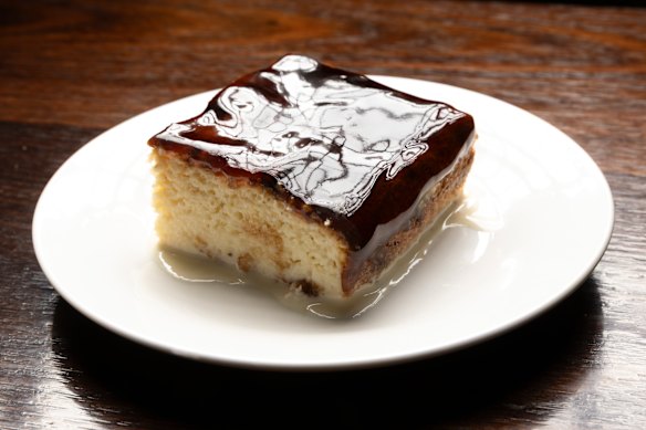  Three-milk sponge cake.
