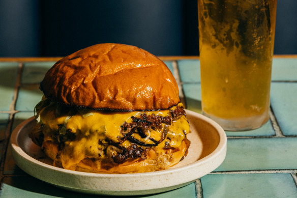 Rocker’s beer and burger deal.