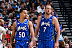 Cole Anthony and Joe Ingles of the Orlando Magic in 2024.