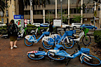 The state government has pledged to clean up what it describes as 'street clutter' when e-bikes are left lying around.