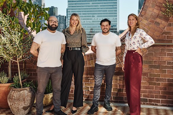 Cleo is led by sommelier Matthew Jensen (left), general manager Jodi Brown, and head chef Jordan Clavaron.