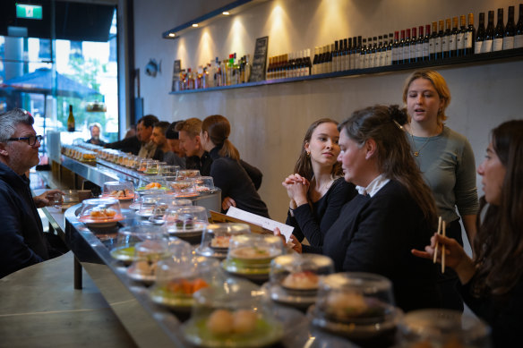 Bossa Nova is a sushi train and bar with a Brazilian bent.