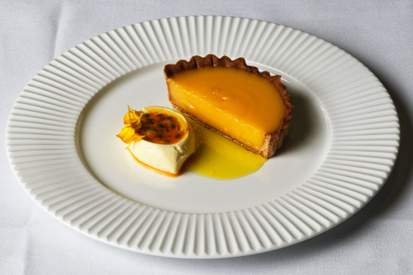 Passionfruit tart is on the menu at the bistro.