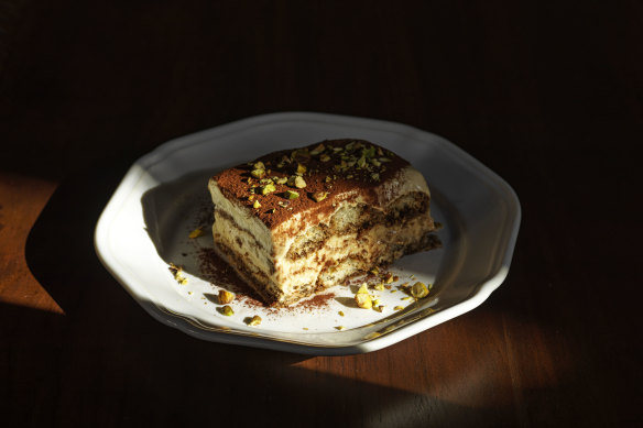 Pistachio tiramisu.