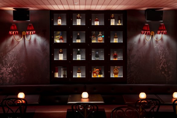 The private room with whisky lockers at Eau de Vie.