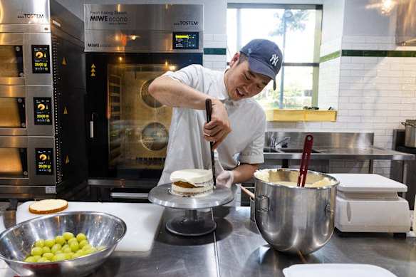 Phillip Choi in the kitchen. 