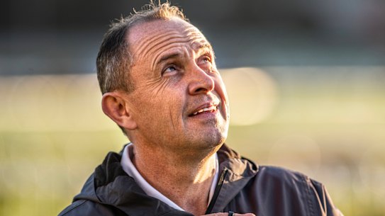 Chris Waller at Rosehill Gardens on Thursday morning.