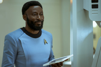 Babs Olusanmokun as Dr M’Benga in Star Trek: Strange New Worlds.