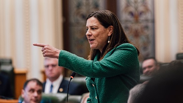 Attorney-General Deb Frecklington accused the opposition of peddling a “left, woke agenda” over new youth crime laws. 