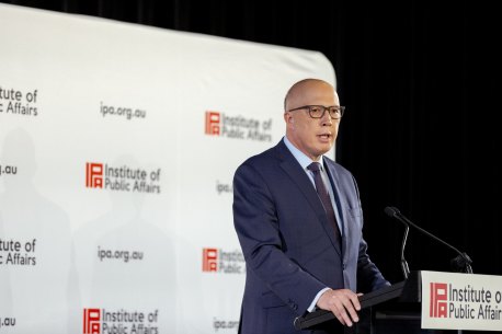Opposition Leader Peter Dutton boosted the prospects of nuclear energy at an Institute of Public Affairs event in July.