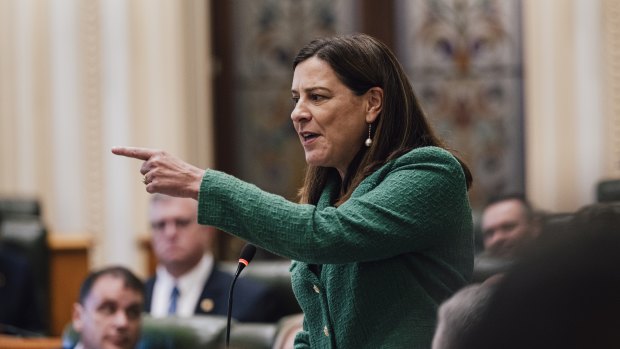 Attorney-General Deb Frecklington accused the opposition of peddling a “left, woke agenda” over new youth crime laws. 