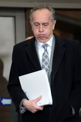 Pathologist Stephen Cordner leaves the Melbourne Magistrates Court on Tuesday.