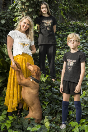 Action on climate ... Designer Kit Willow, of KitX, with her children Misia and Rocco.
