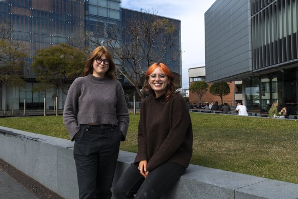 University of Sydney law students Lucy Sive and Ella Krygier.