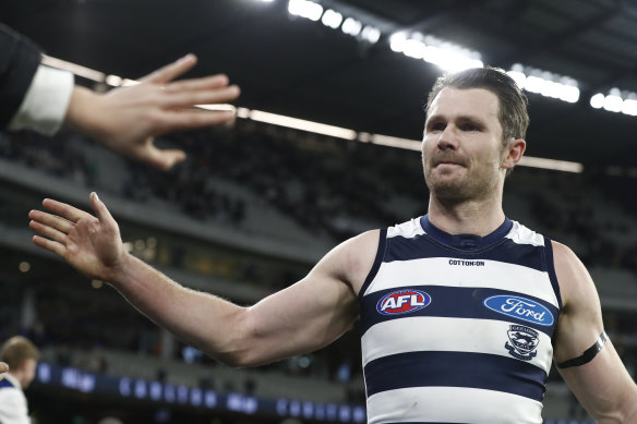 Patrick Dangerfield is missing Geelong’s clash with St Kilda.