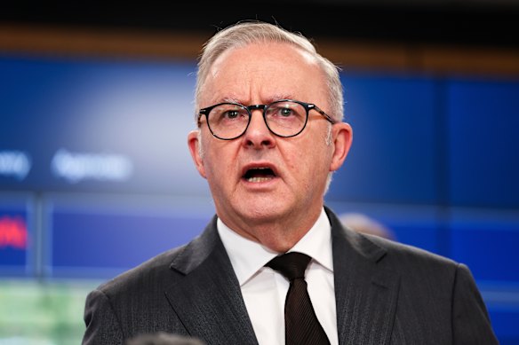 Prime Minister Anthony Albanese condemned the Israeli government on Monday.