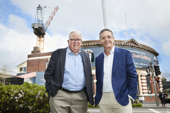 NSW Building Commissioner David Chandler with TOGA Group managing director Allan Vidor. TOGA is among the developers to receive a gold star rating.