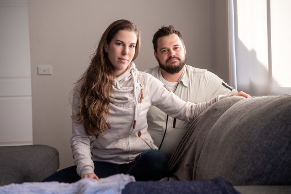Cameron and Amanda McKnight had to change their plans to buy a house as their budget has been hit by rising interest rates.