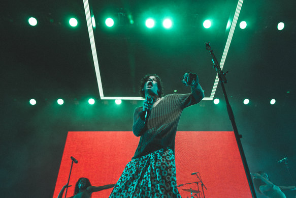The 1975 perform at Margaret Court Arena.