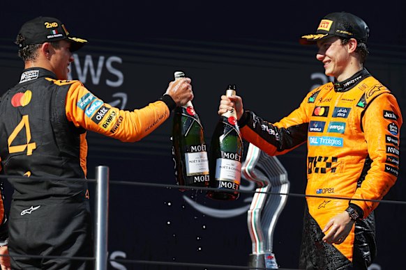 Not much went right for Oscar Piastri (right) at Imola.
