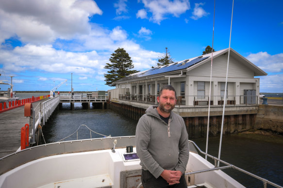 Port Albert restaurant owner and fisherman Michael Hobson can feel the wind of change blowing through the small fishing village. 