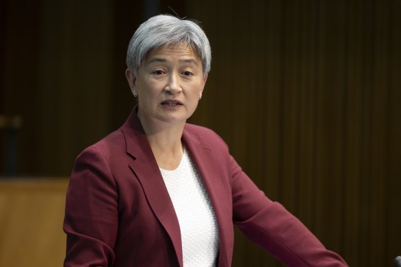 Foreign Affairs Minister Penny Wong said it was in Israel’s interests for there to be a two-state solution. 