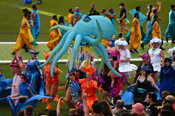 The 43rd Sydney Gay and Lesbian Mardi Gras Parade at the Sydney Cricket Ground in March. 