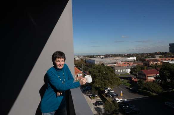 Gerri Savage at home in her apartment in Footscray.  