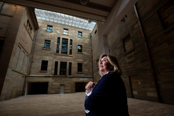 Australian Museum director Kim McKay, pictured in the Grand Hall of the museum last October.