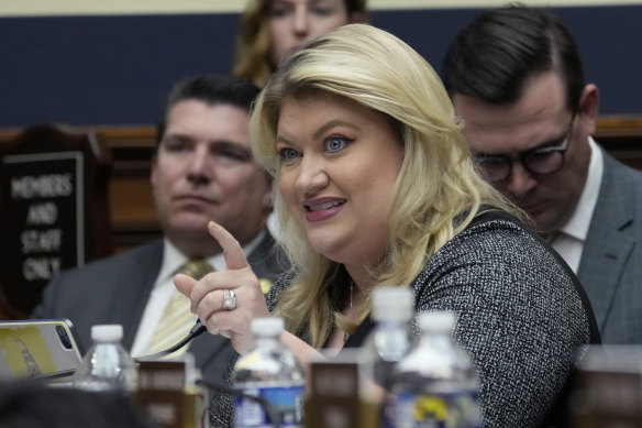 Republican Representative Kat Cammack questions TikTok CEO Shou Zi Chew.