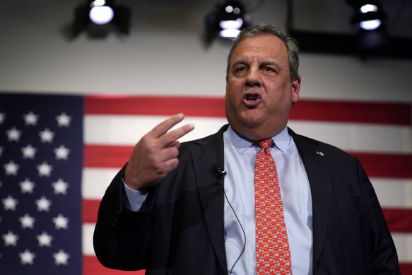 Republican Presidential candidate former, New Jersey governor Chris Christie.