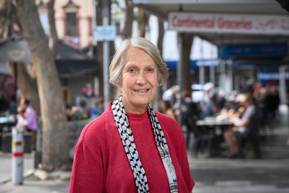 Wills candidate Sue Bolton in Victoria Street Mall, Coburg.