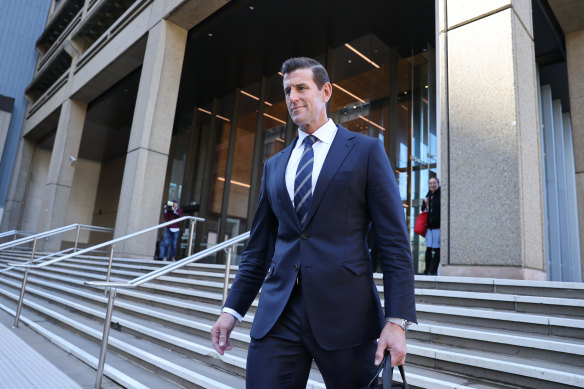 Ben Roberts-Smith outside the Federal Court in 2021.