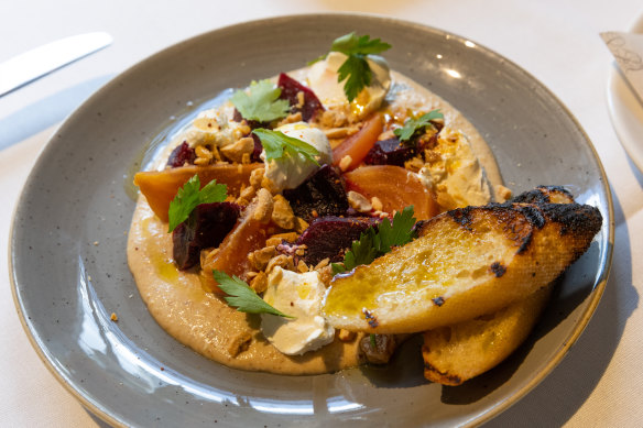 The baked beetroot starter at Bellota.