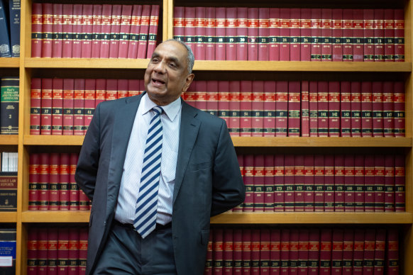 Bob Kumar in the room named in his honour at Broadmeadows Magistrates’ Court.