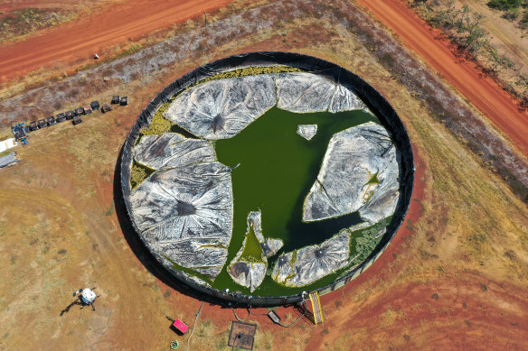 An exploratory gas well in the Northern Territory’s Beetaloo Basin.
