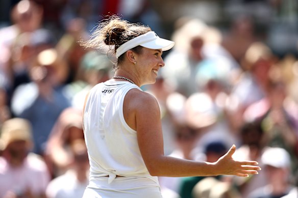Linda Noskova is one of two Czech women into the Wimbledon semi-finals.