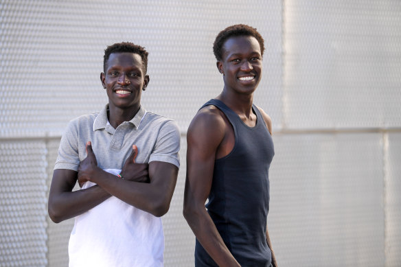 Joseph Deng (right) broke Peter Bol’s Australian record.