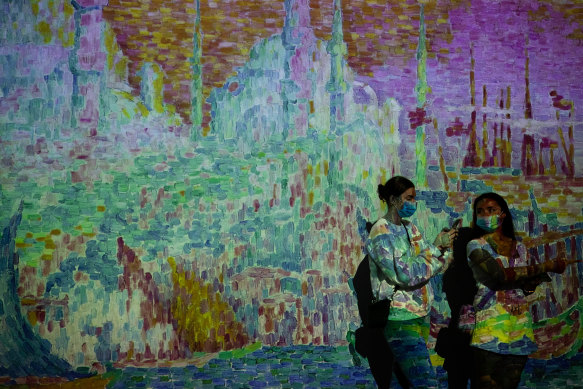The interactive Monet and Friends exhibition at the Royal Hall of Industries in Sydney.