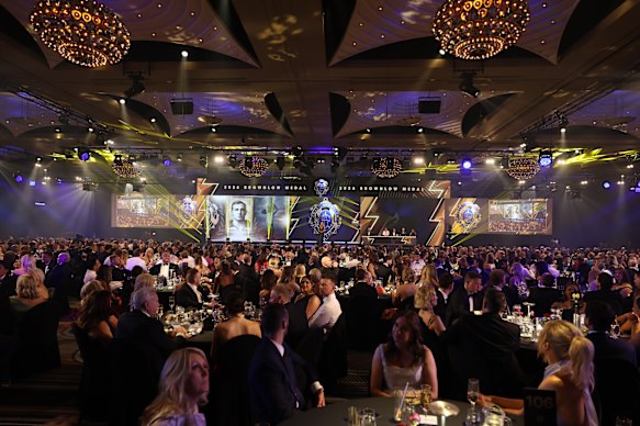 The scene at Crown Palladium on Monday night.