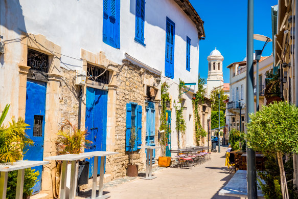 Narrow streets of Limassol, Cyprus.