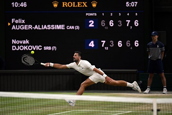 Djokovic was at his best in his blockbuster quarter-final performance.