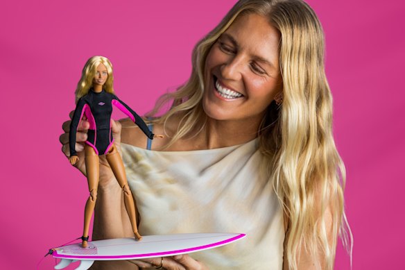 Mini me: Steph Gilmore with her own Barbie Doll.